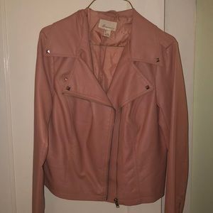 Pink leather jacket